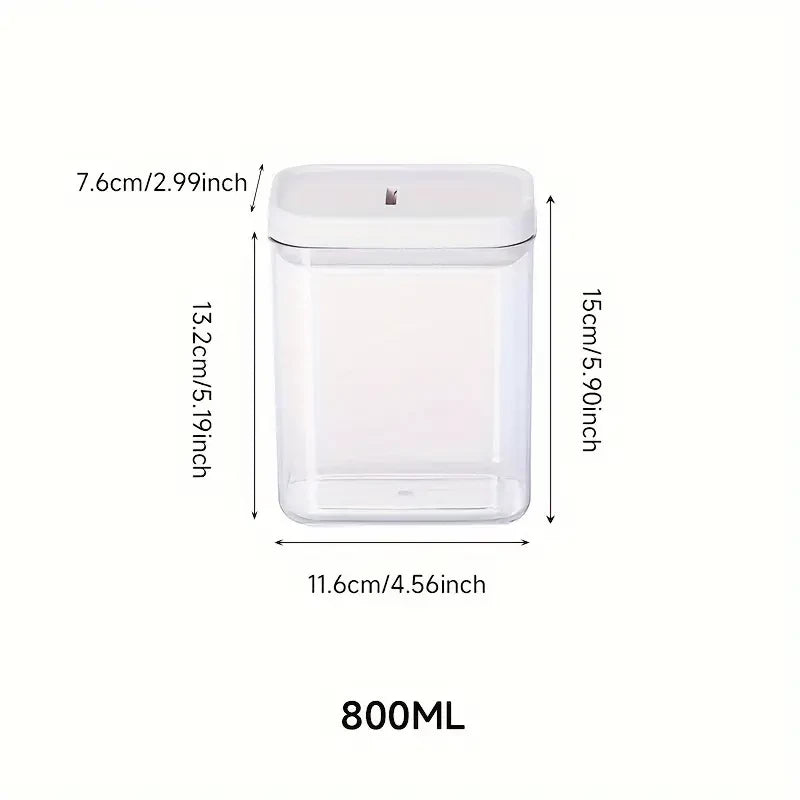 800ml SQUARE AIRTIGHT CANISTER ORGANIZERS AND STORAGE