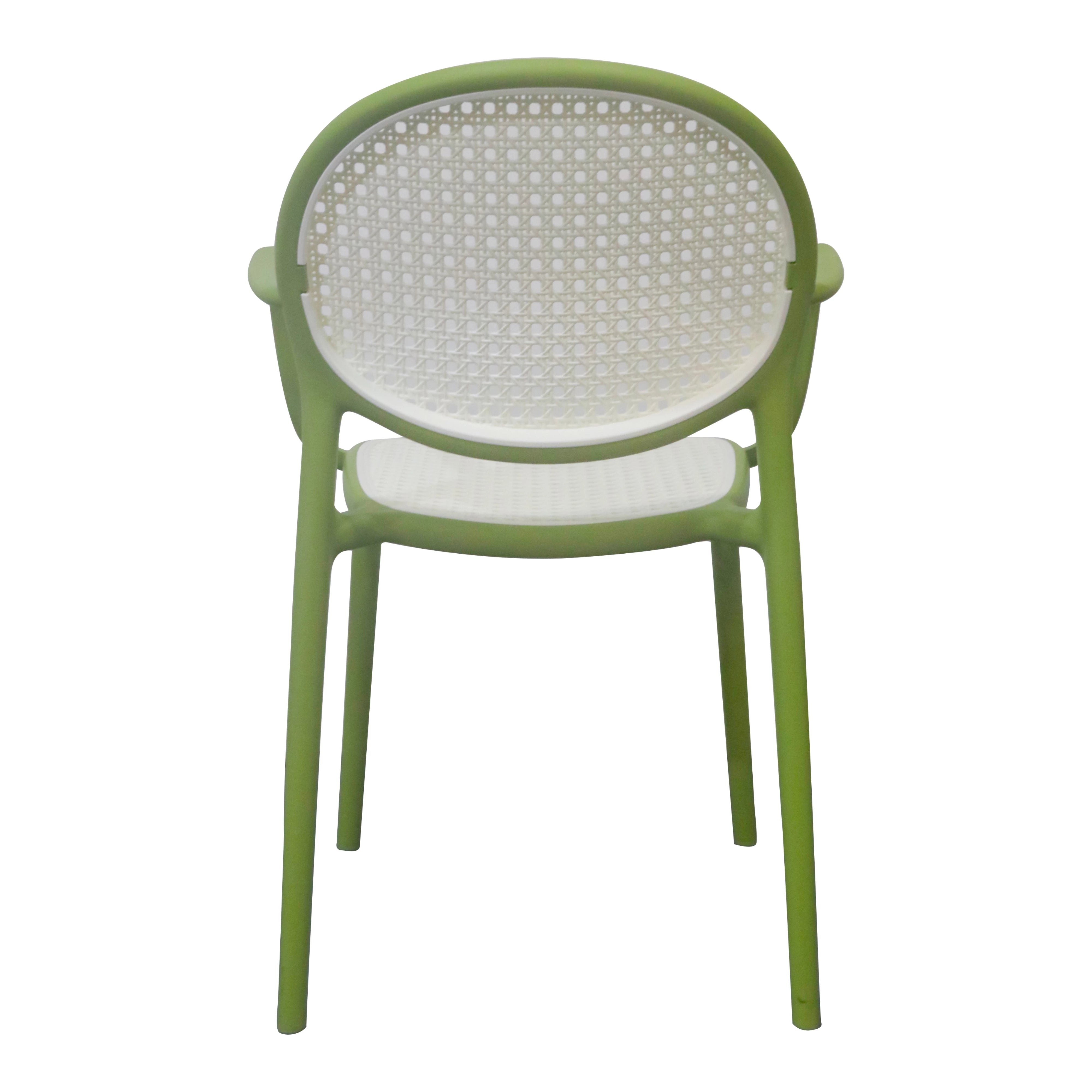 MODERN RATTAN - STYLE PLASTIC DINING CHAIR