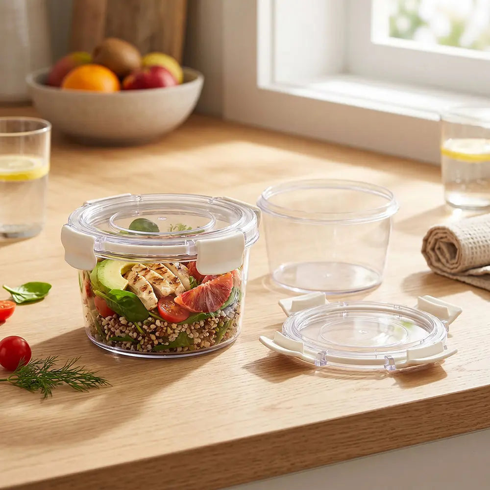 Clear Round Airtight Food Container