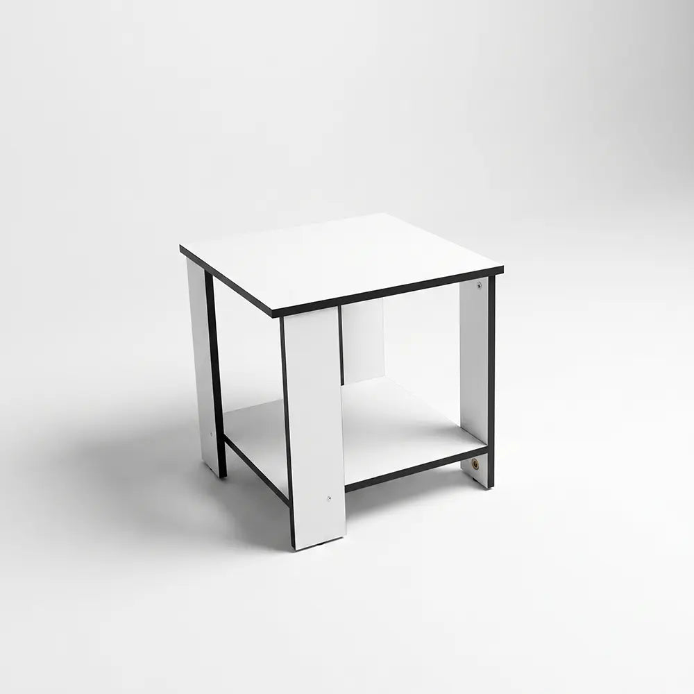 Compact White Coffee Table for Living Room
