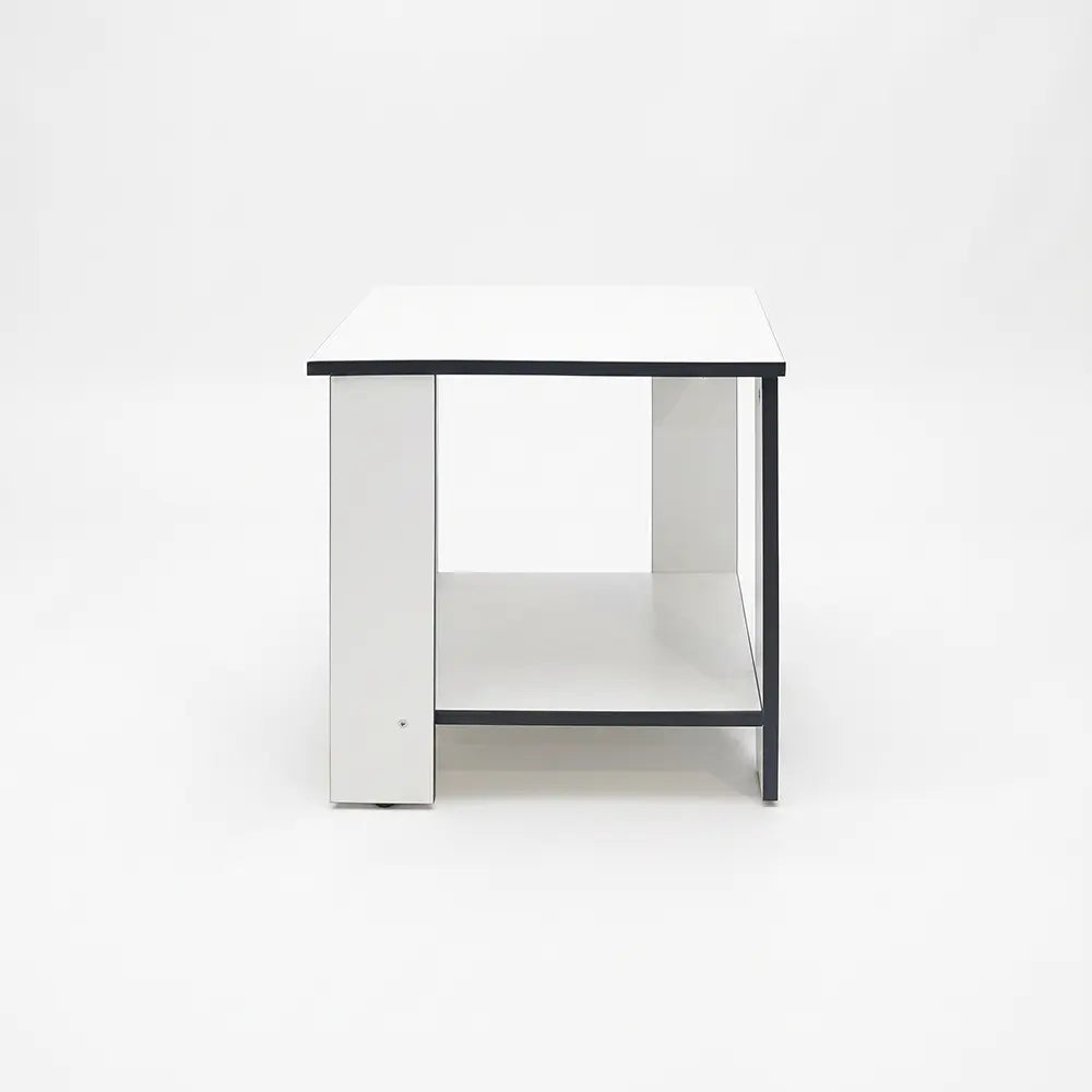 Compact White Coffee Table for Living Room