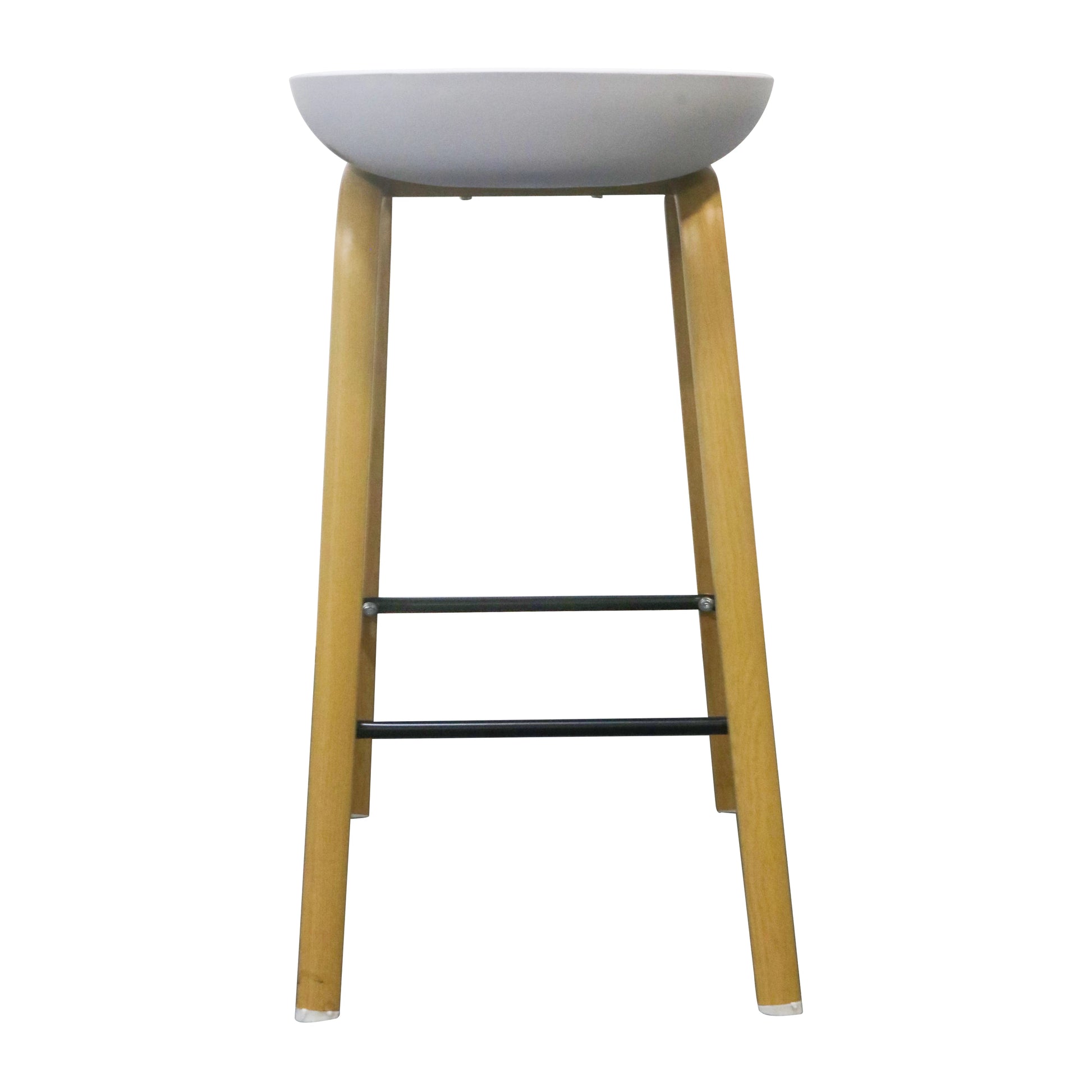 EQUINOX WHITE COUNTER BAR STOOL WITH LOW BACK
