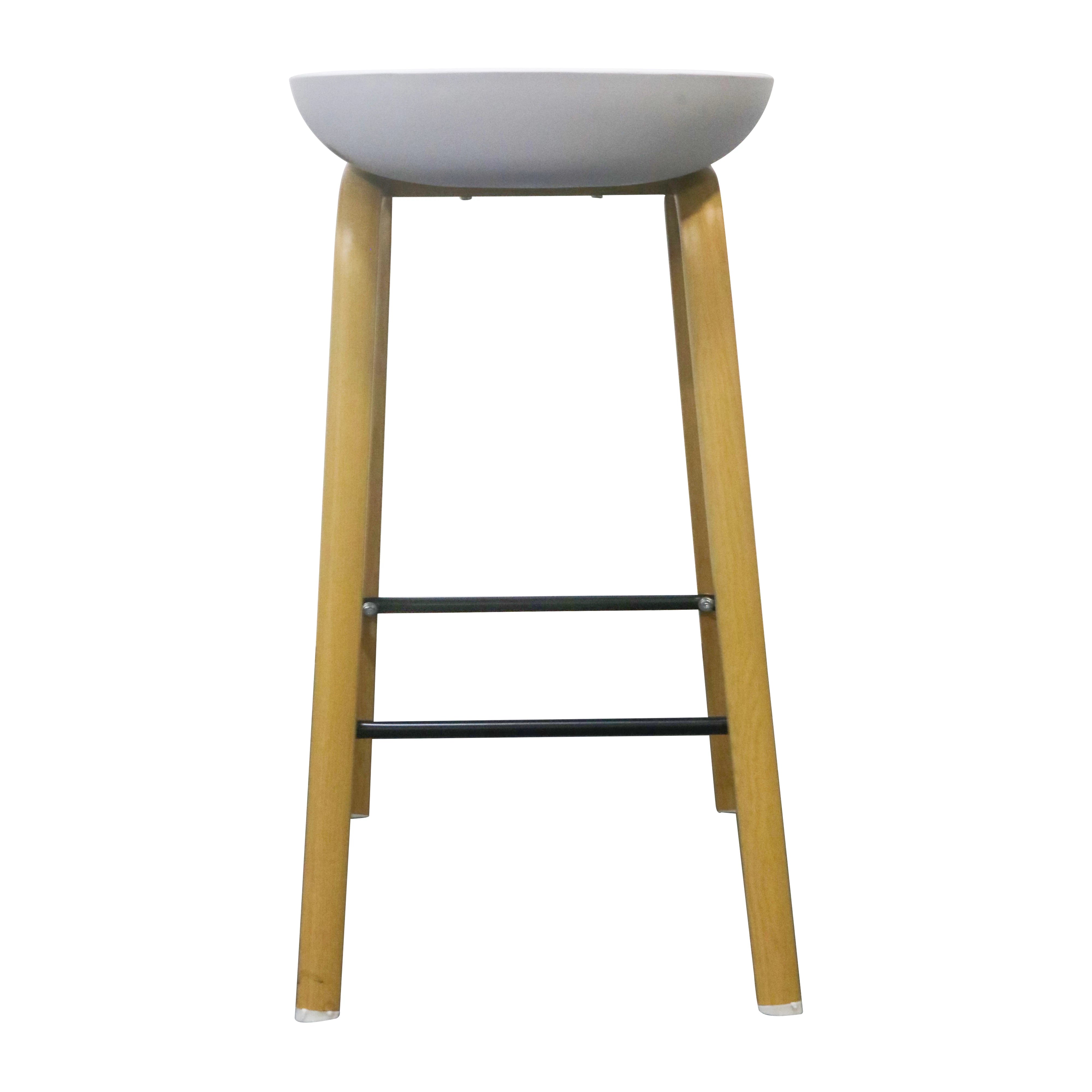 EQUINOX WHITE COUNTER BAR STOOL WITH LOW BACK