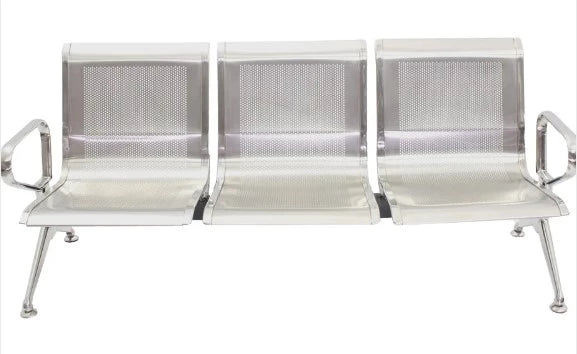 STAINLESS STEEL PUBLIC SEATER - 3 SEATER