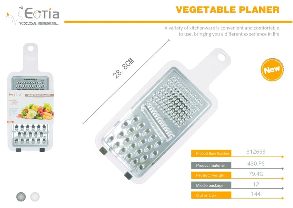MULTIPURPOSE VEGETABLE PLANER – IDEAL FOR GRATING, SLICING & PEELING