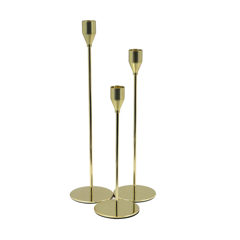 Decorative Gold Candle Stand Set