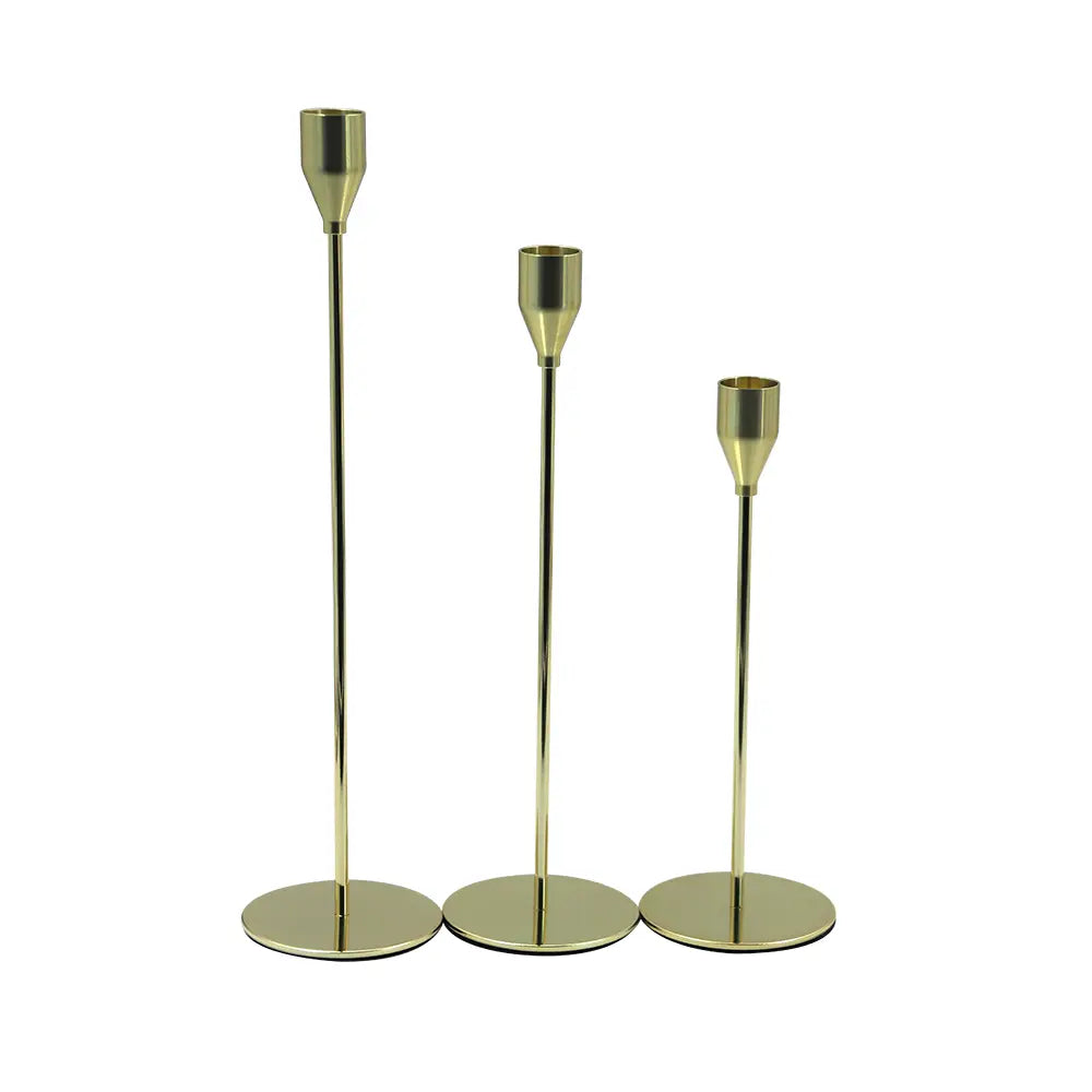 Decorative Gold Candle Stand Set