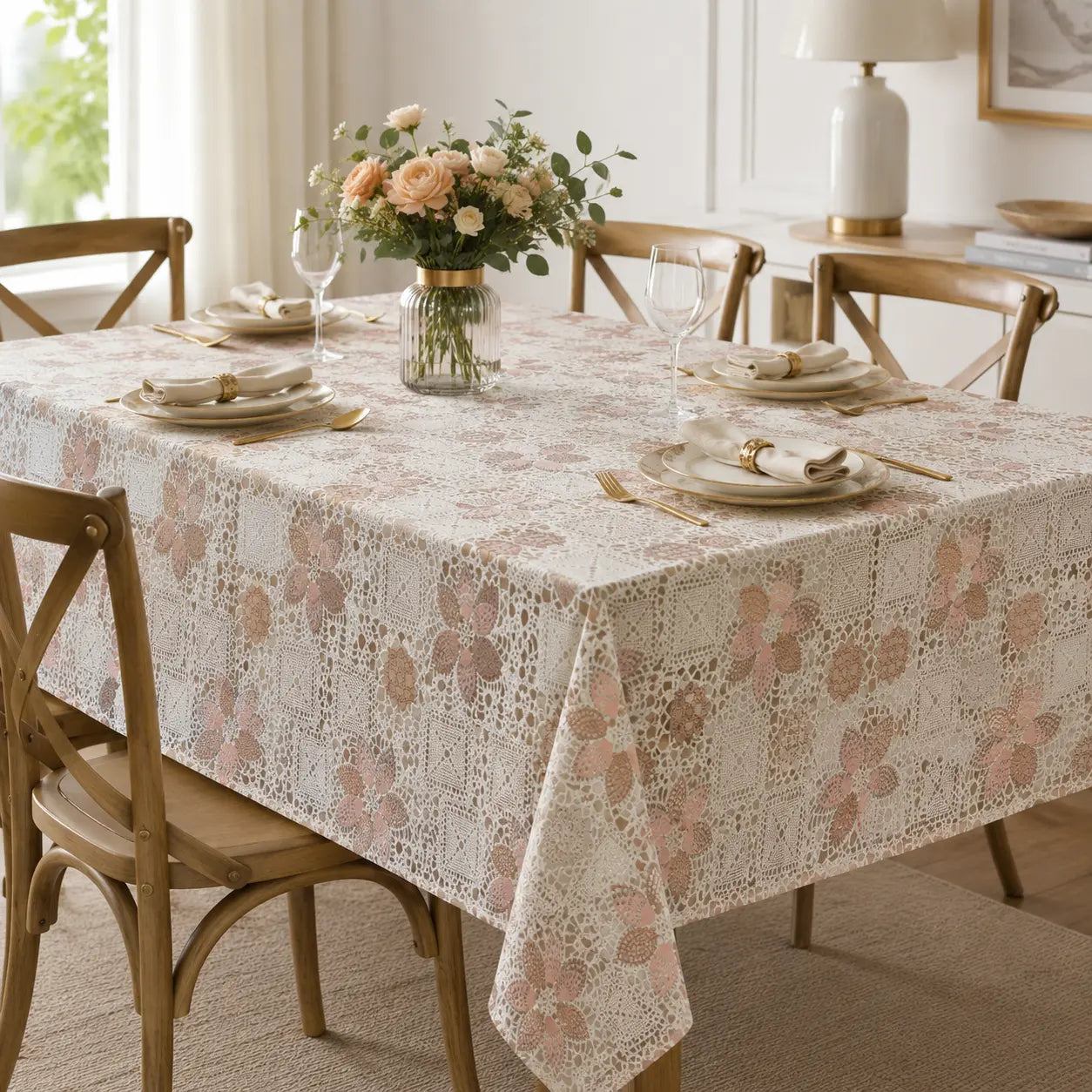 Decorative Floral Lace Tablecloth