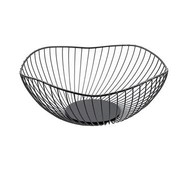 BLACK MODERN IRON STORAGE FRUIT BASKET