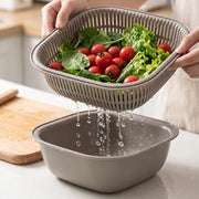 Double-Layer Fruit & Vegetable Drain Basket