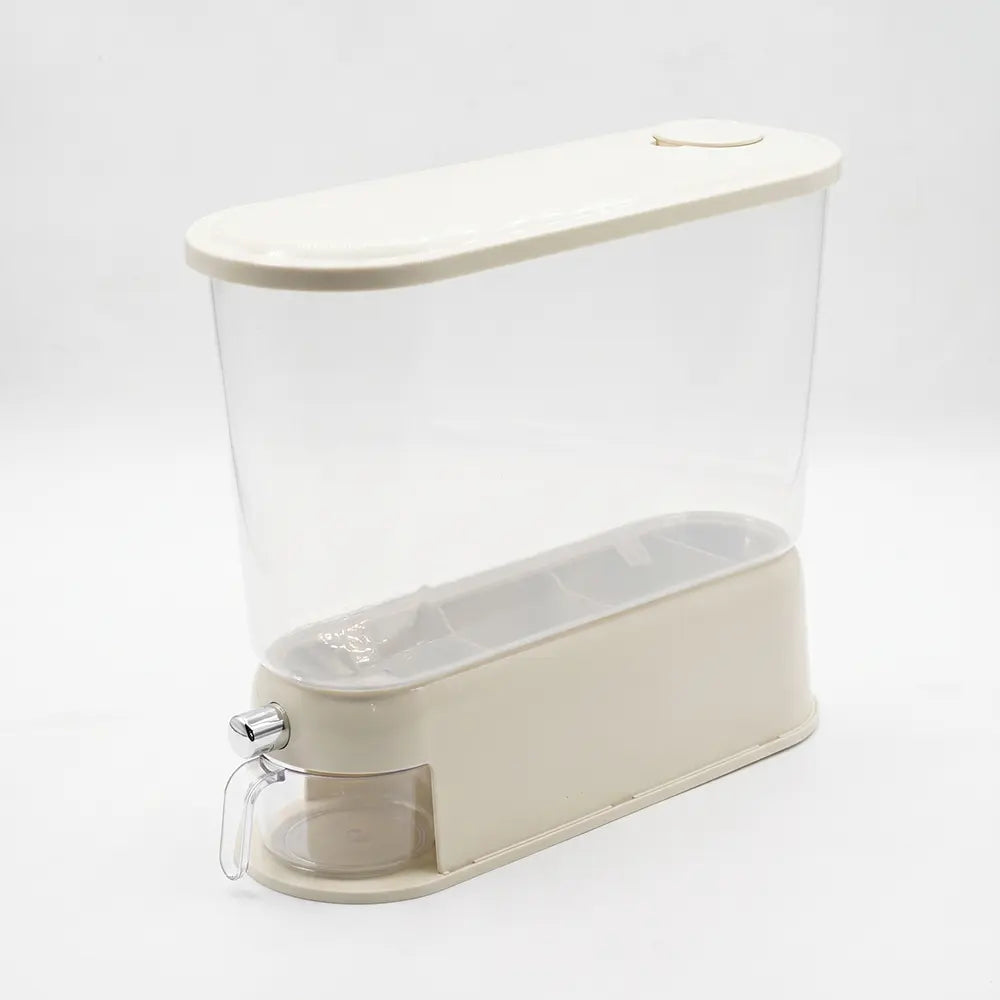 Dry Food Storage Dispenser with Measuring Cup