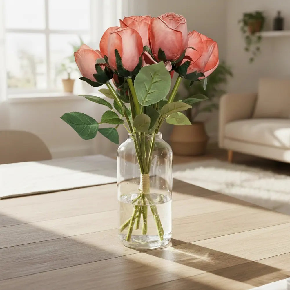 Dusty Rose Artificial Flower Bunch