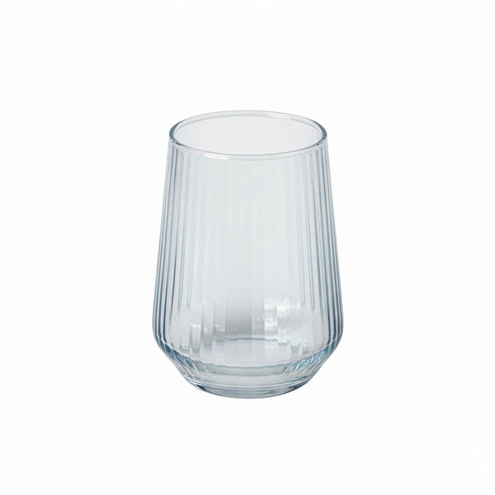 Premium Textured Glass Set – 6 Pcs Transparent Drinkware Collection