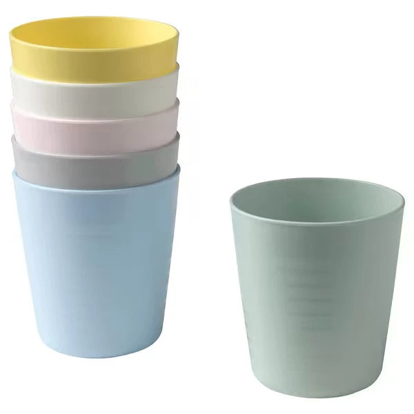 KIDS MULTICOLOUR CUPS - 6PCS SET