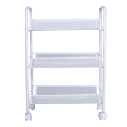 3-Tier Metal Mesh Storage Trolley / Multi-Purpose Metal Salon Trolley With Handle