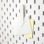 WHITE CLIPS FOR PEGBOARD 2PCS SET