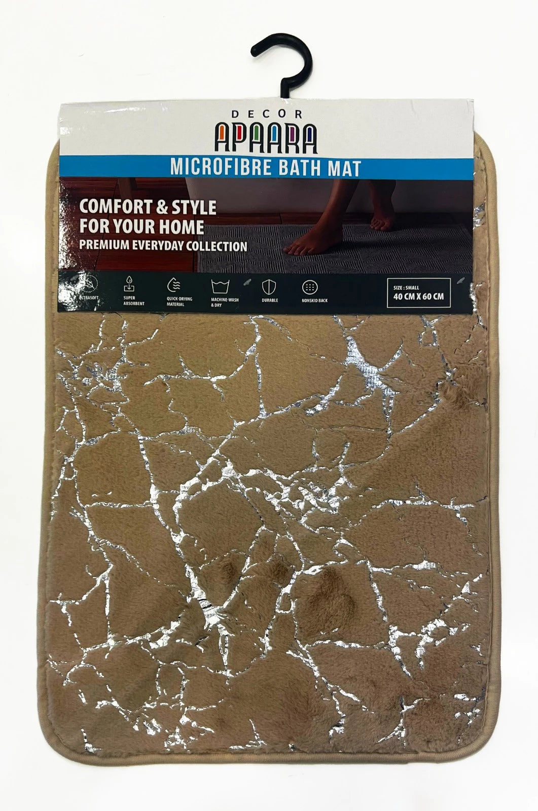 PREMIUM MARBLE DESIGN BATH MAT / ANTI-SLIP DECORATIVE FLOOR CARPET