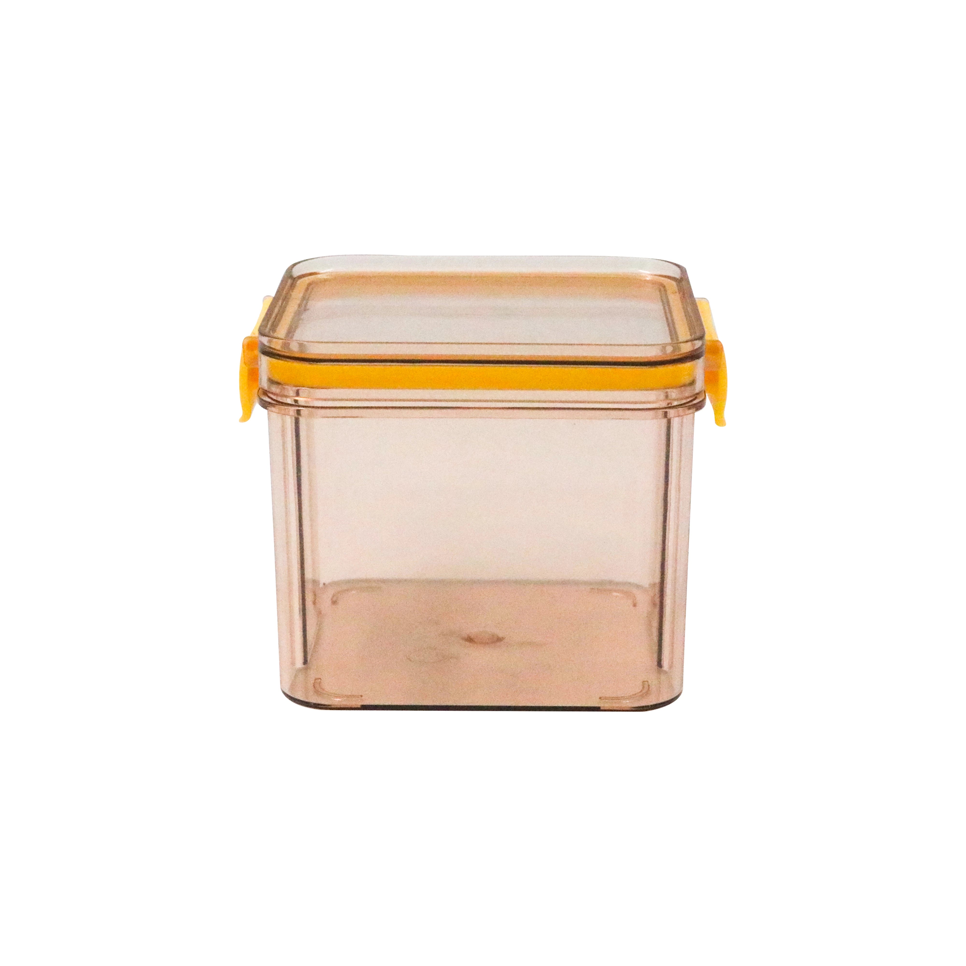 PLASTIC DOUBLE-CLIP AIRTIGHT FOOD STORAGE CANISTERS-ORANGE
