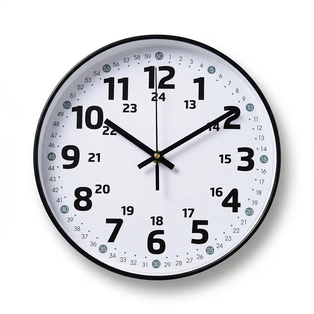 Easy Read Teaching Wall Clock