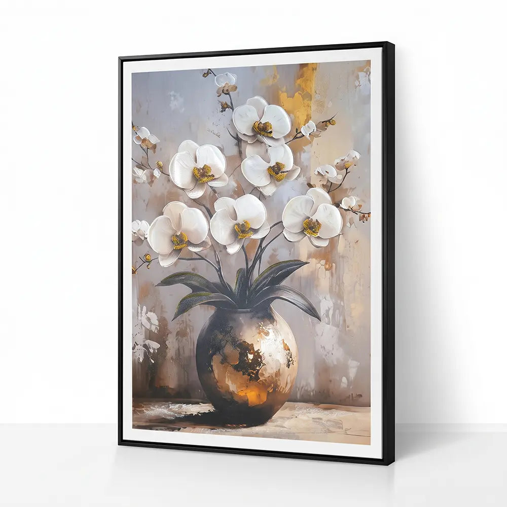 Elegant Orchid Vase Wall Art