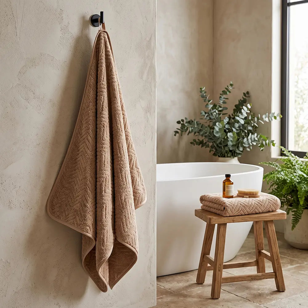 Elegant Textured Bath Towel