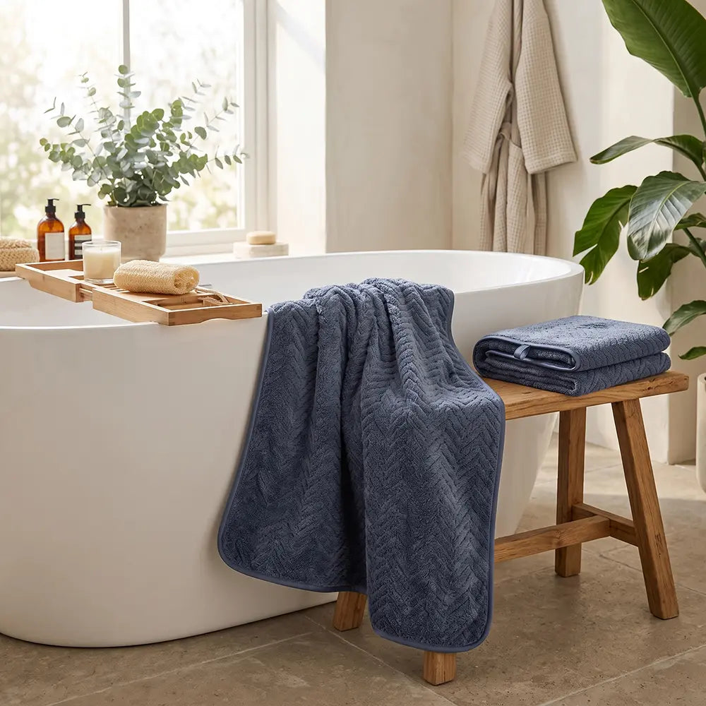 Elegant Textured Bath Towel