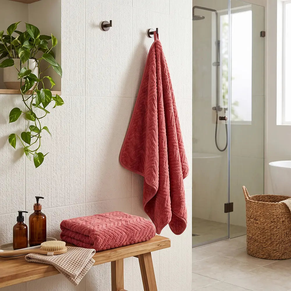 Elegant Textured Bath Towel