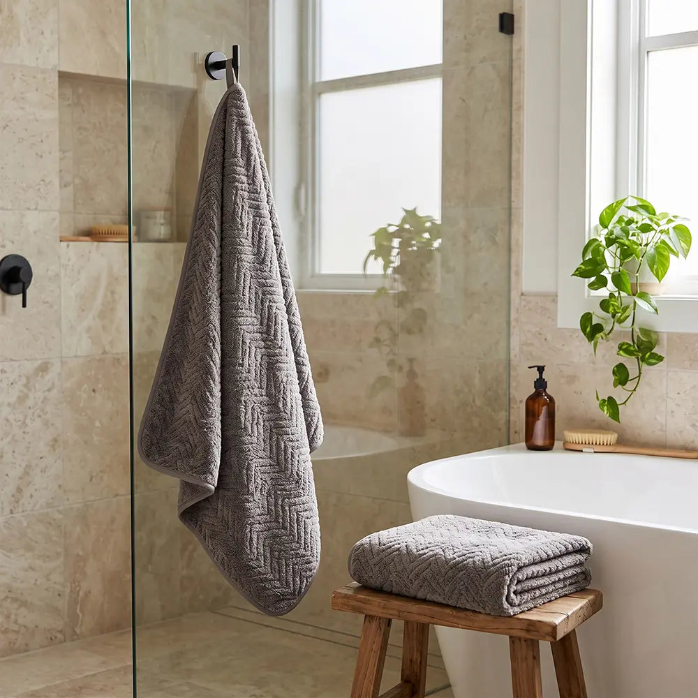 Elegant Textured Bath Towel