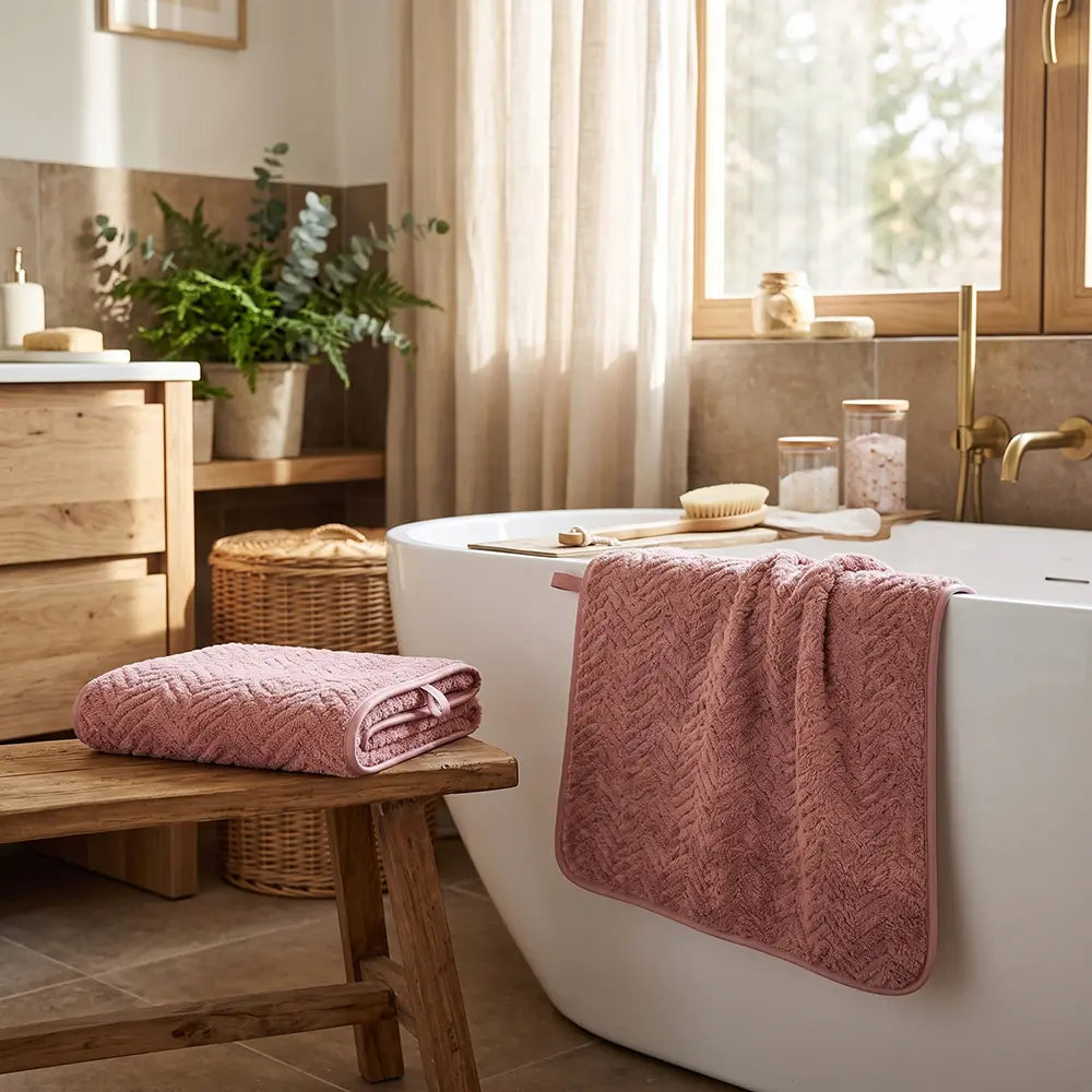 Elegant Textured Bath Towel