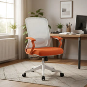 Ergonomic Mesh Computer Chair – Orange and White