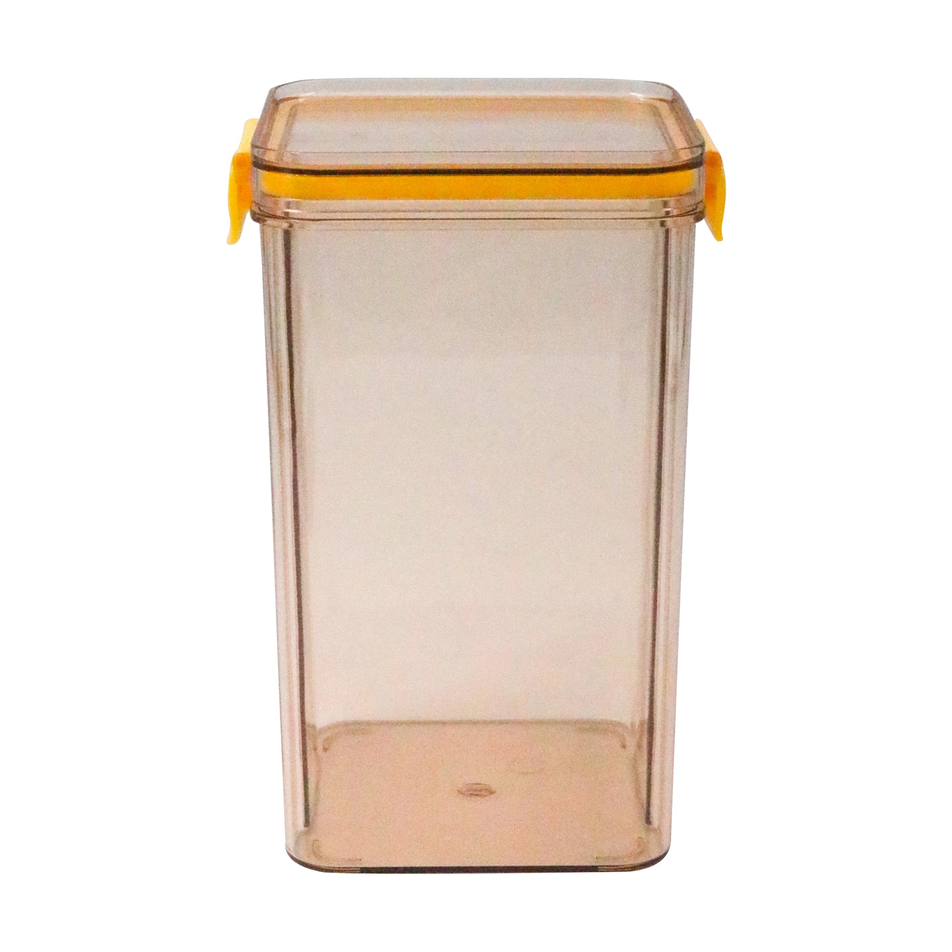 PLASTIC DOUBLE-CLIP AIRTIGHT FOOD STORAGE CANISTERS-ORANGE