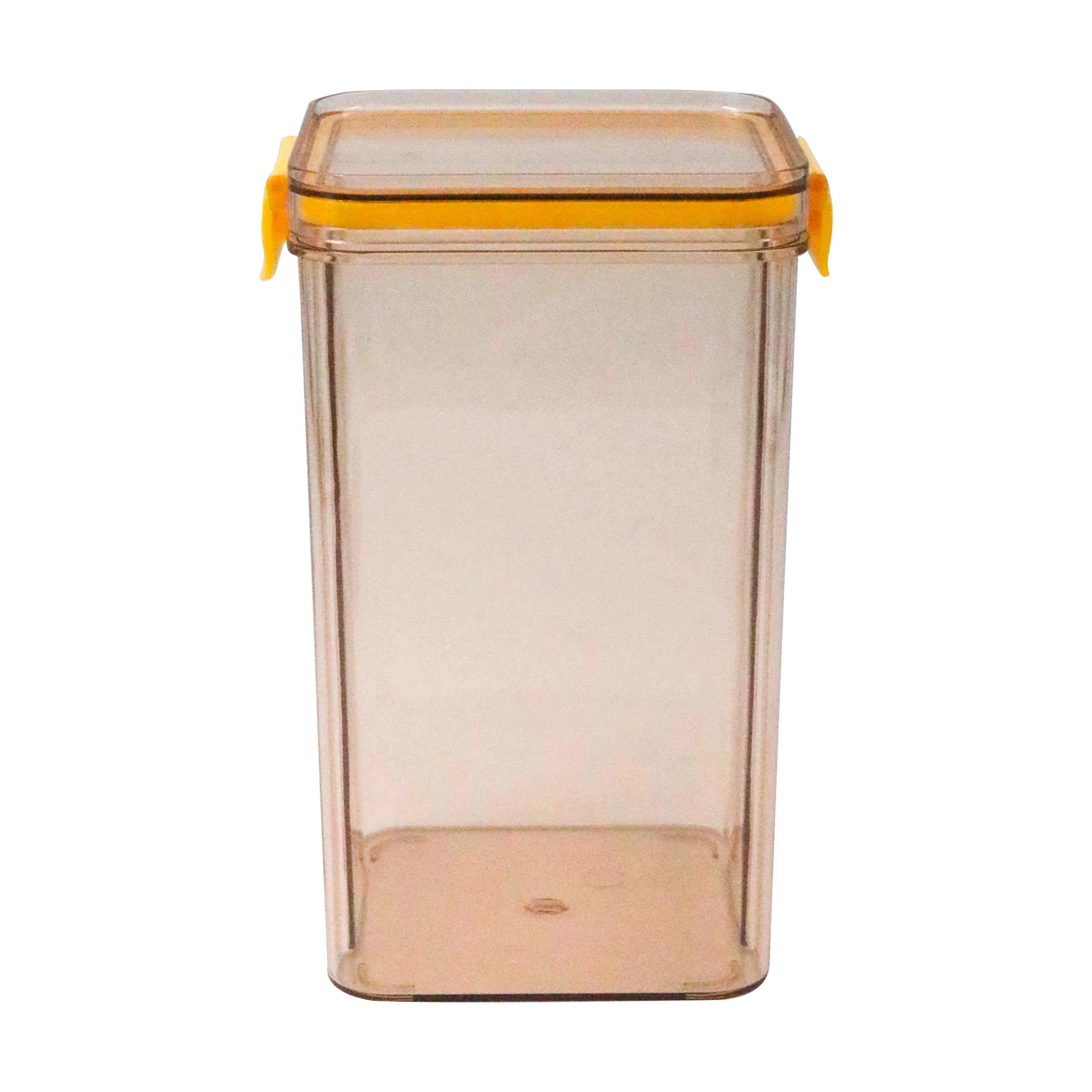 PLASTIC DOUBLE-CLIP AIRTIGHT FOOD STORAGE CANISTERS-ORANGE