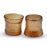 RIPPLE TEXTURED GLASS TUMBLER - 2PCS SET