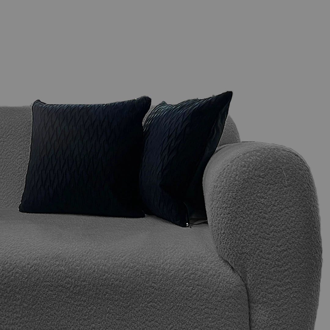 DARKWAVE VELVET NOIR BLACK SOFA PILLOW COVER