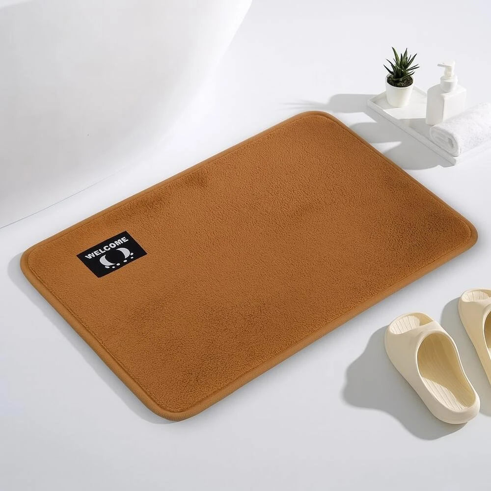 Amber Soft Anti-Skid Bedroom Carpet / Warm Glow Living Room Floor Mat