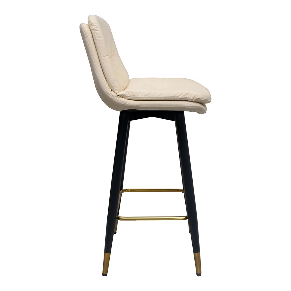 WHITE MODERN UPHOLSTERED BAR CHAIR
