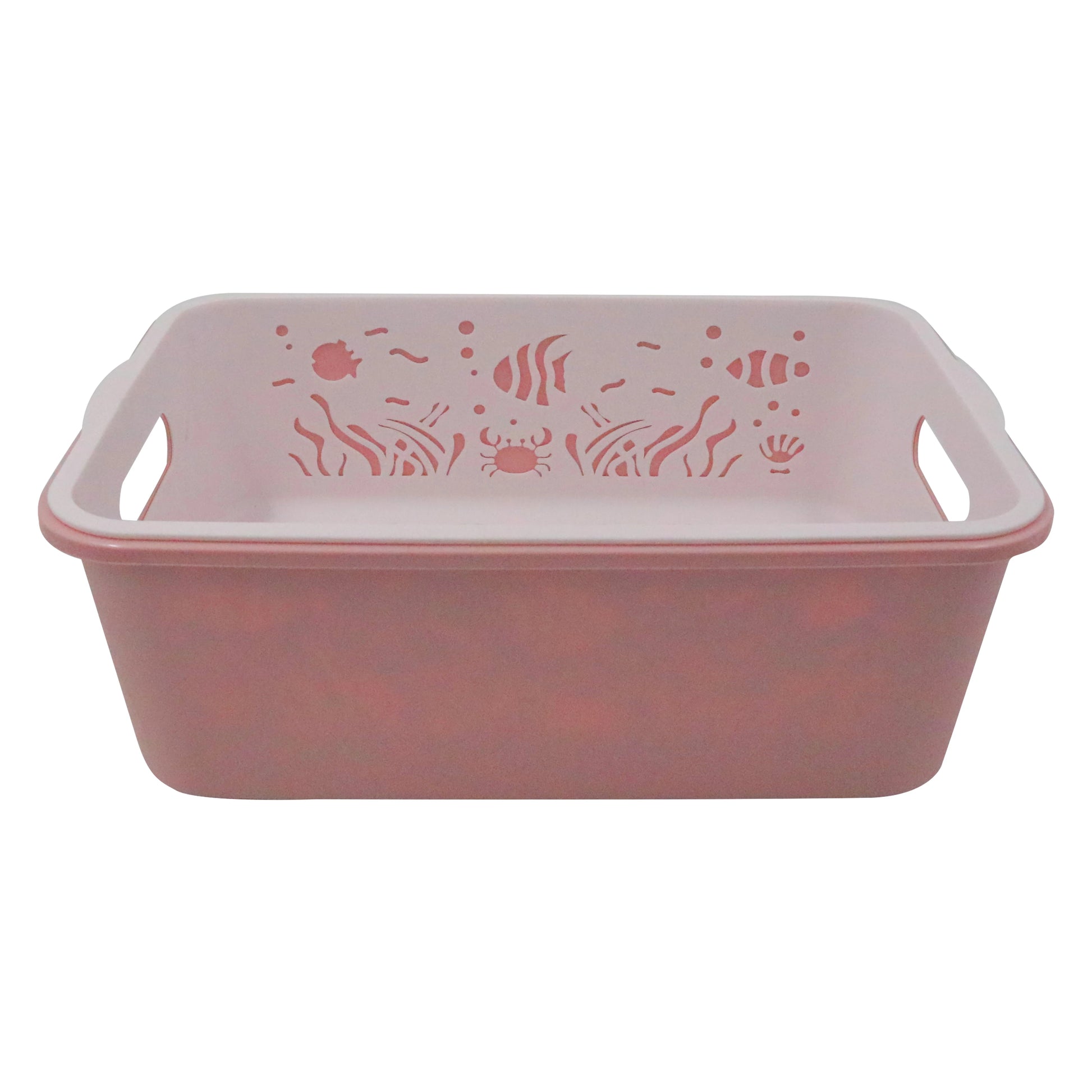 KITCHEN DOUBLE DRAIN STRAINER BASKET-PINK