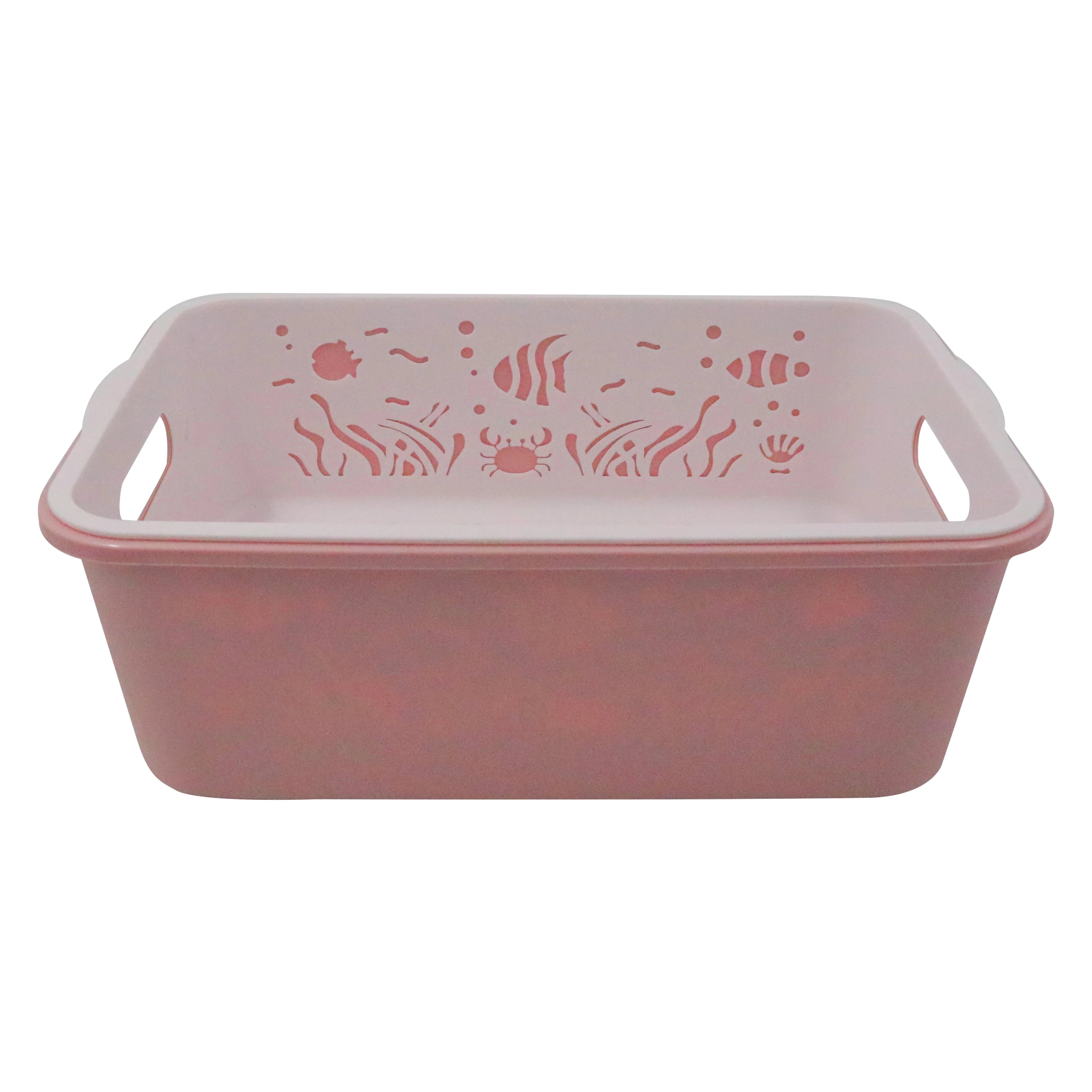 KITCHEN DOUBLE DRAIN STRAINER BASKET-PINK