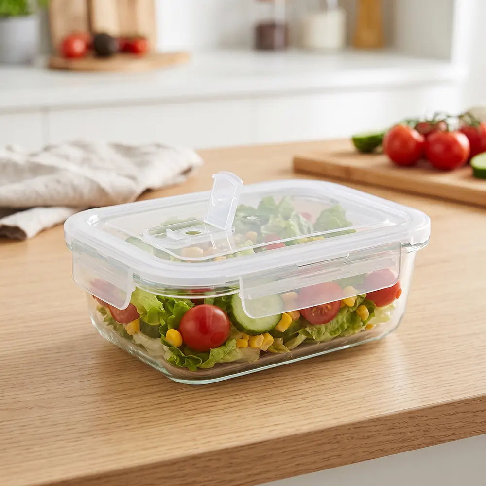 Glass Food Storage Container with Locking Lid