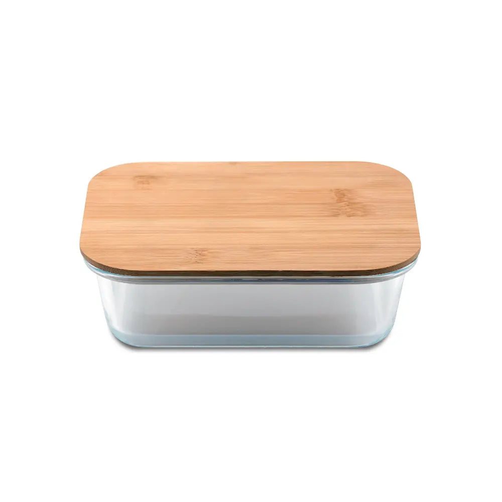 Glass Food Storage Container with Bamboo Lid