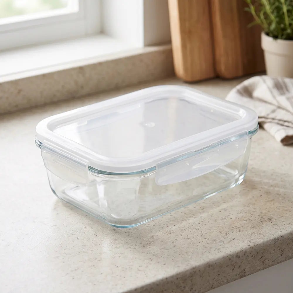 Glass Food Storage Container with Locking Lid