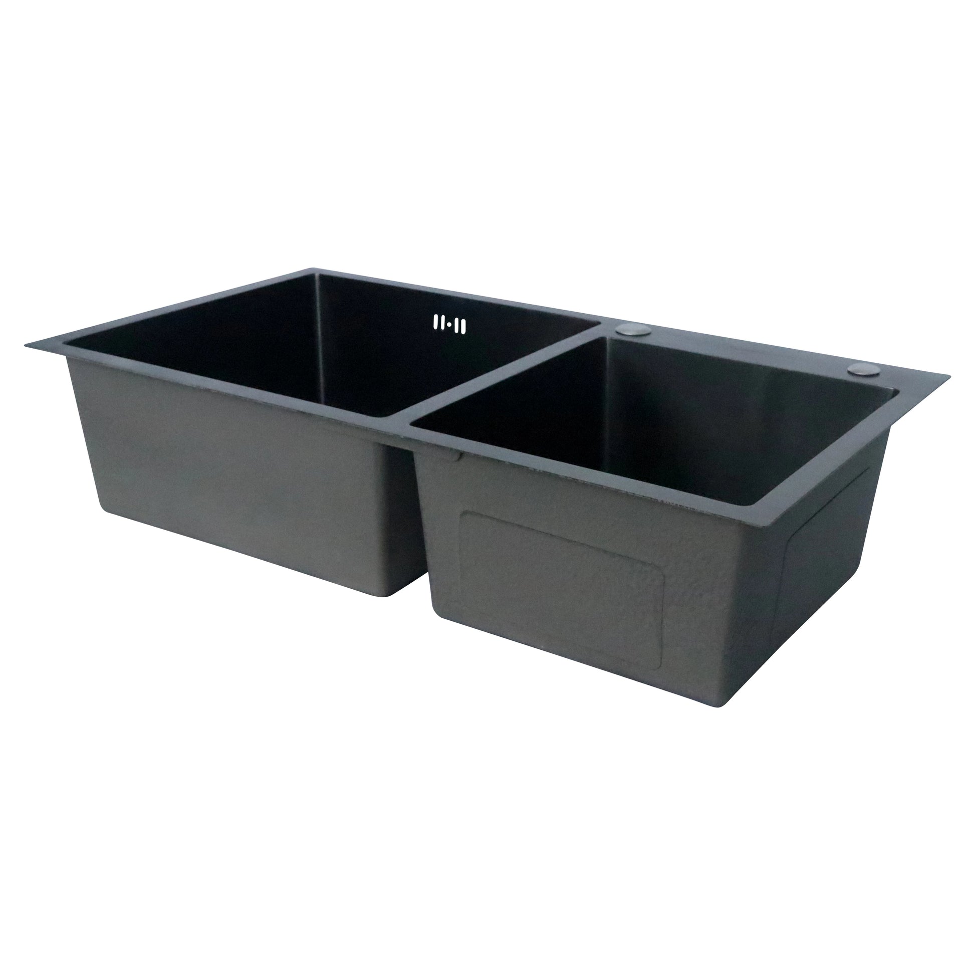 STAINLESS STEEL BLACK FINISH DOUBLE BOWL SINK