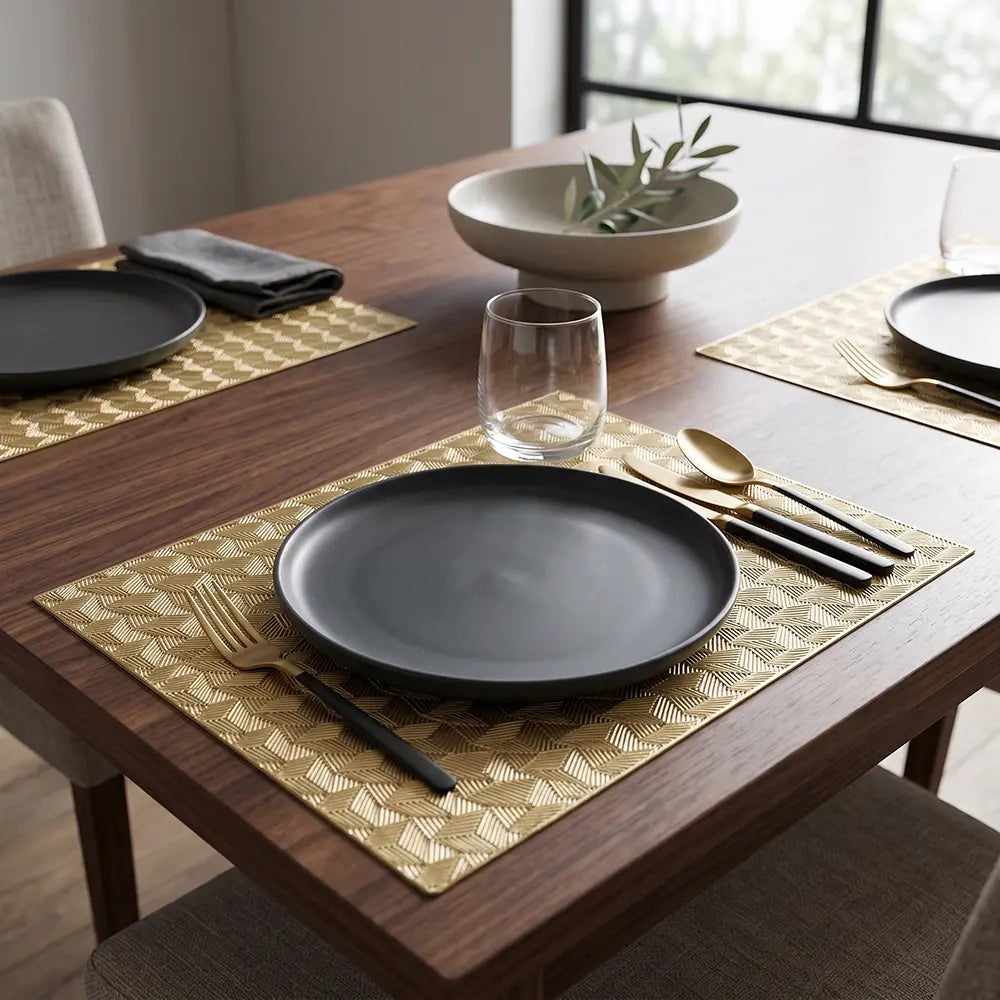 Gold Geometric Table Mat