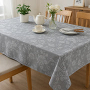 Grey Floral Design Dining Tablecloth