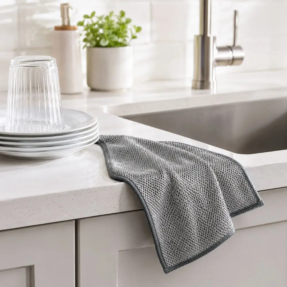 Grey Microfiber Cleaning Dishcloth