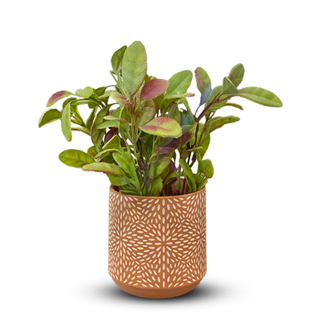 ARTIFICIAL GREEN LEAFY PLANT WITH POT