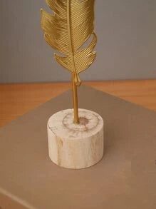 GOLD FEATHER LEAVES HOME DECO