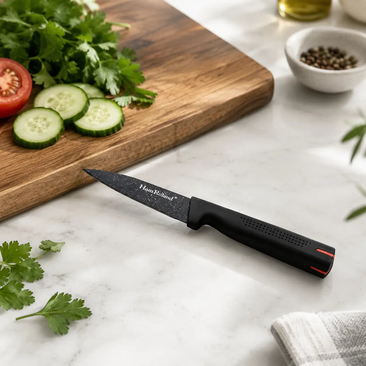 Haus Roland Stainless Steel Kitchen Knife with Black Blade