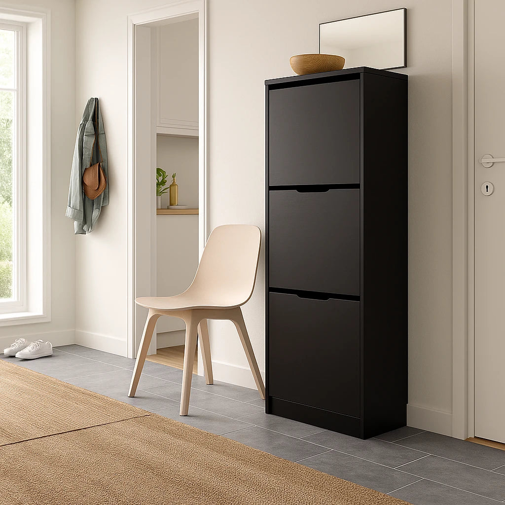 Hidden Shoe Storage Rack - Black