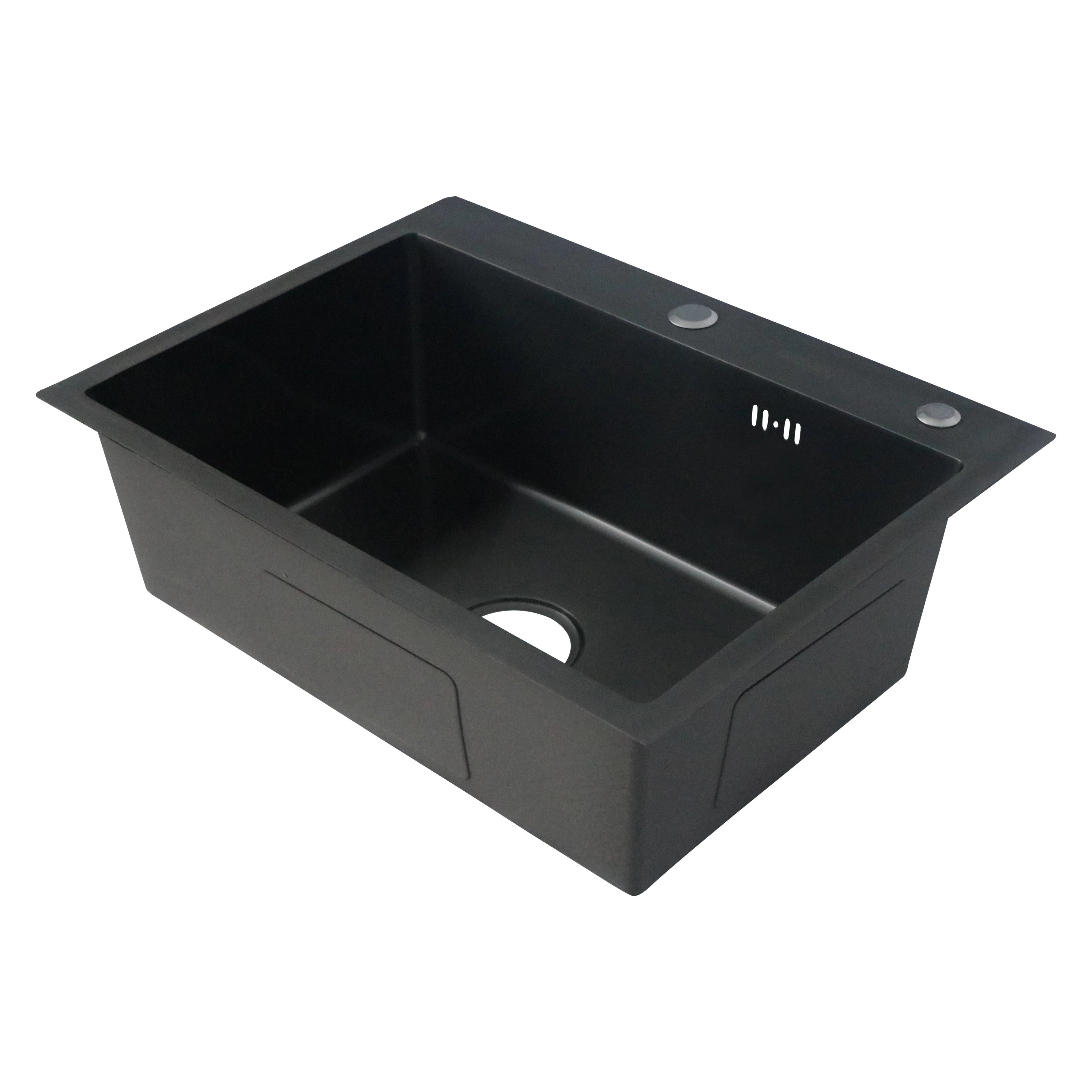 STAINLESS STEEL BLACK FINISH SINGLE BOWL SINK